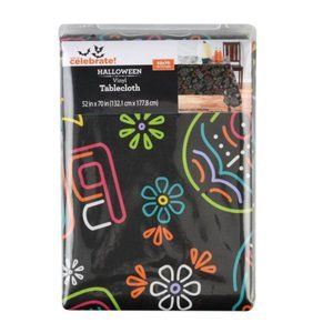 Halloween Vinyl Tablecloth Sugar Skulls 52"x70"